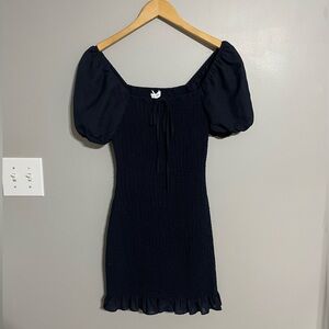 Gianni Bini Mini Dress Small Navy Blue NWT Shirred